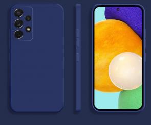 Samsung A32 Silikontasche mit Kameraschutz Blau 