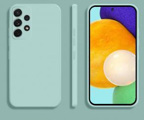 Samsung A22 Silikontasche mit Kameraschutz Grün 