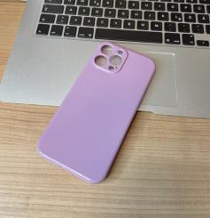 iPhone 13 Pro Max Silikontasche mit Kameraschutz lila 